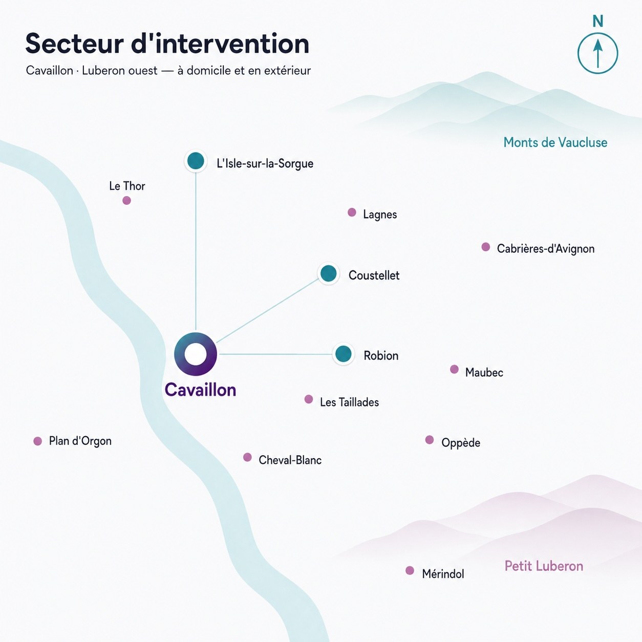 Secteur d'intervention : Cavaillon et Luberon ouest